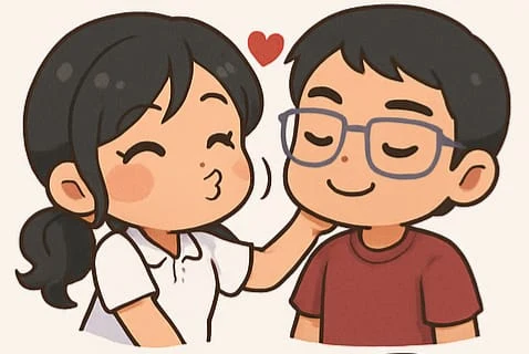 Stiker pertama Coco dan Oki